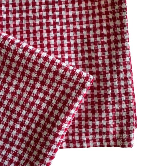 Pottery Barn Kids Gingham Panels 2 Checked Valances/Cafe Curtains Cotton Classic - Picture 4 of 16